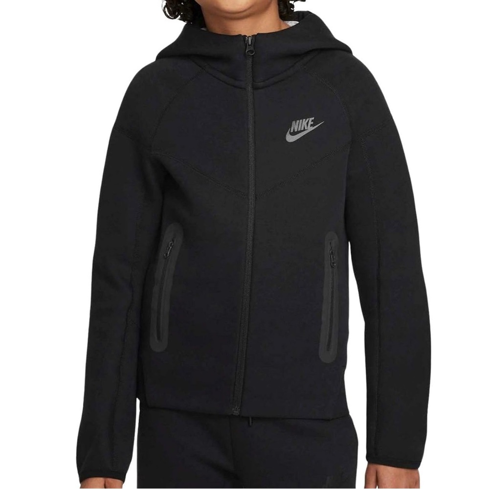 Nike Kids Black Hoodie with Full-Zip